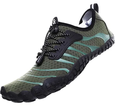 Zdjęcie produktu dla Buty wodne, buty do kąpieli, uniseks, szybkoschnące, z otworami drenażowymi, kolor zielony, rozmiary 36-46 EU