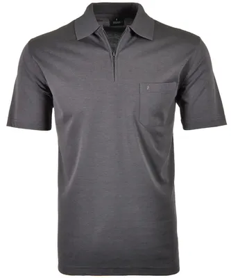 Ragman H-Polo Polo Soft-Knit uni RV in grau