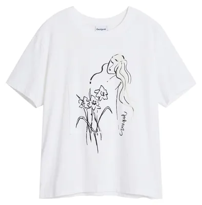Productafbeelding van Desigual dames T-shirt, wit, maat XL