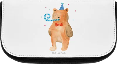 Produktbild von Mr. & Mrs. Panda Waschtasche Bär Geburtstag - Weiß - Geschenk, kosmetiktasche klein, Kulturbeutel, Alles Gute, Organizer, Glückwunsch, kulturtäschchen, Teddy