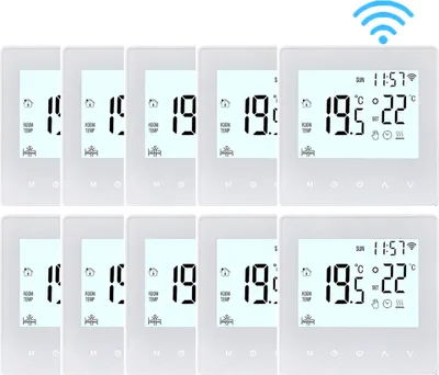 Produktbild von 10X WiFi Smart Thermostat 3A Raumthermostat Wasserheizungsgeräte Fußbodenheizung, LCD-Display, APP-Steuerung, Manueller/automatischer Modus