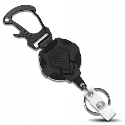 Produktbild von EdiBazzar Schlüsselanhänger mit Einziehfunktion, Karabiner, Retraktor