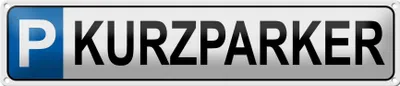 Produktbild von Blechschild Parkplatz Kurzparker, 46x10 cm, Blechschilder Parking