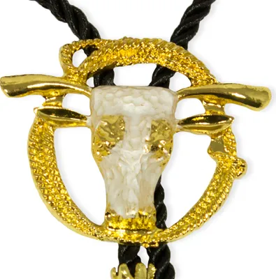 Produktbild von Cowboy Krawatte mit Anhänger - Stierkopf Gold