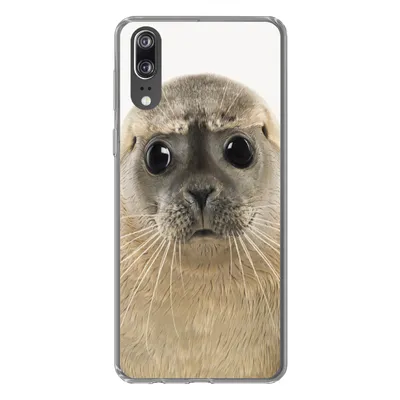 Produktbild von MuchoWow® Handyhülle Schutzhülle Hülle für Huawei P20 Jungen - Robbe - Kinder - Mädchen - Tiere Silikon Softcase Handy Hülle - Hardcover