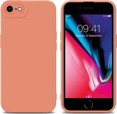 Produktbild von Cadorabo Hülle für Apple iPhone 7 / 7S / 8 / SE 2020 Schutz Hülle in Orange TPU Silikon Etui Case Handyhülle