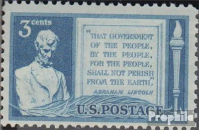 Produktbild von Briefmarken USA 1948 Mi 591 (kompl.Ausg.) postfrisch Proklamation Licolns