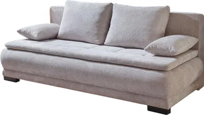 Produktbild von Schlafsofa Schlafcouch grau 212 cm mit Bettkasten - Federkern - LIAM - Die Möbelfundgrube