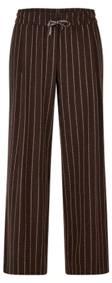 Produktbild von Braune Hose Gr. 40, weites Bein, Längsstreifen, elastischer Komfortbund mit Kordelzug