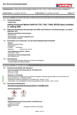 Productafbeelding van edding 3000 permanente stift, blauw (verpakking met 1 stift)