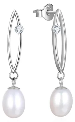 Produktbild von Silver earrings with real pearls AGUC2615P
