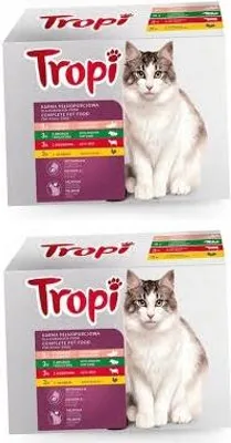 Zdjęcie produktu dla TROPI mokra karma dla kota saszetka 100 g mix smaków x 24 szt