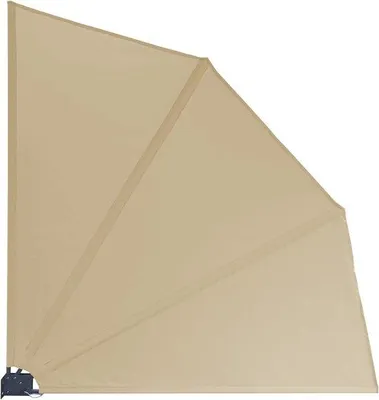 Produktbild von Famanu Balkonfächer Premium 140 x 140 cm Sand mit Wandhalterung