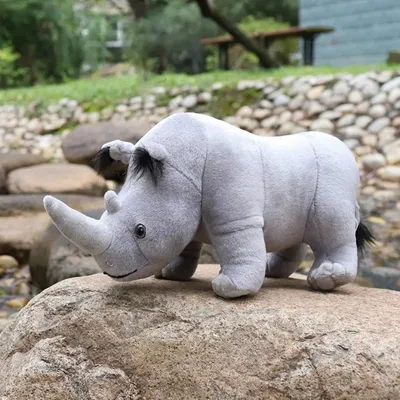 Produktbild von Nashorn Plüschtier 35cm Kuscheltier Stofftier Afrikanisches Wildtier Kinder Geschenk Weihnachten