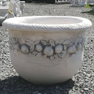 Obrázek produktu pro Casa Padrino Secesní zahradní dekorace květináč šedý Ø 69 x v. 48 cm - Dekorace na terasu