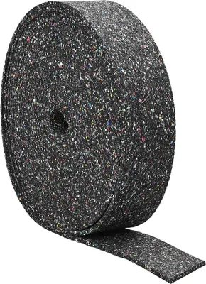 Productafbeelding van vidaXL Rubbergranulaatrol, zwart, 2000 x 12 x 1 cm