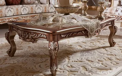 Image de Casa Padrino Luxus Barock Couchtisch Kupferfarben / Silber - Table de salon somptueuse de style baroque - Meubles de salon baroques - Noble & Somptueux