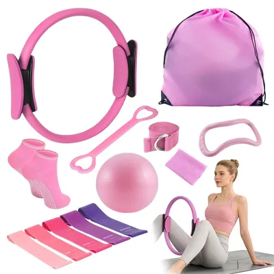 Immagine prodotto di Set di 13 accessori per Pilates, ideale per fitness e yoga