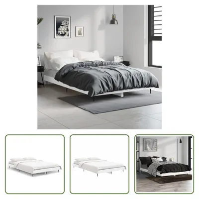Produktbild von The Living Store Bettgestell Weiß 120x190 cm Holzwerkstoff