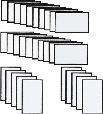 Produktbild von Sublimations-Set - Weiß - Aufklappbar - 30 Stück Rechteckig 5x8 cm