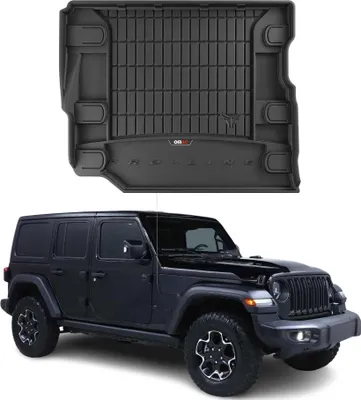 Image de Tapis de Coffre pour Jeep Wrangler 2018-2025 TPE Noir