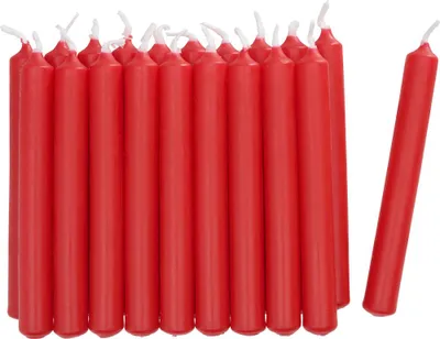 Produktbild von Baumkerzen "Basic", Ø 1,3 x 10,5 cm, 20 Stück Rot