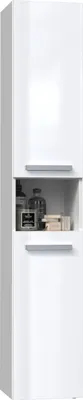 Image de Armoire de salle de bain haute avec étagère ATSO – blanc brillant