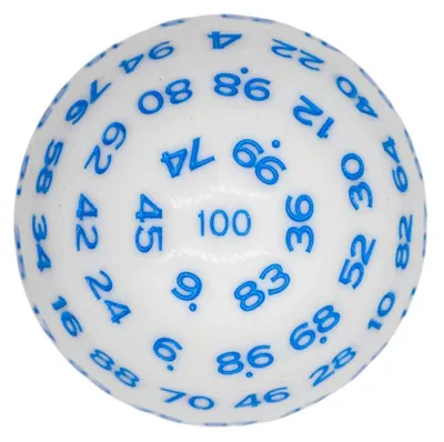 Produktbild von Würfel D100 White / Blue