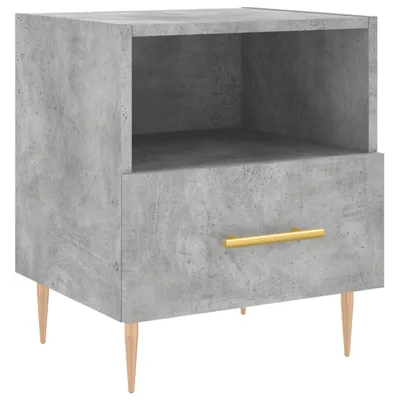 Produktbild von Nachttisch Betongrau 40x35x47,5 cm Holzwerkstoff