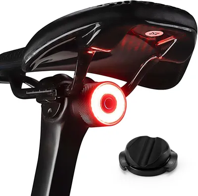Immagine prodotto di ROCKBROS Luce Posteriore Bici USB Ricaricabile IPX6 Rilevamento Frenata/Luce/Vibrazione 4 Modalità MTB Strada