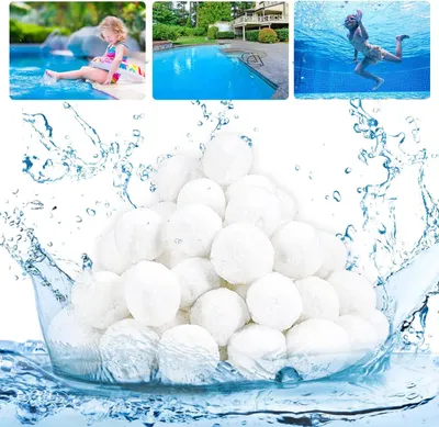 Produktbild von Schwimmbad-Filterbälle, 800 g Filterbälle für Schwimmbad-Sandfiltrationssysteme, ersetzen 29 kg Schwimmbad-Filtrationssand, geeignet für Schwimmbad-Filtrationssysteme-tooliveSwimming Pool Filter Charge
