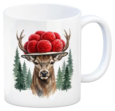 Produktbild von Hirsch mit Bollenhut Kaffeebecher Schwarzwald Motiv