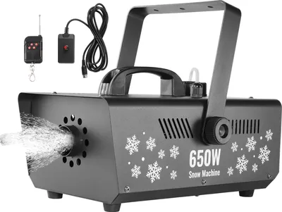 Produktbild von VEVOR Schneemaschine, 650 W, Hand-/Hänge-Schneemaschine, ferngesteuerte Schneeflockenmaschine für den Innenbereich mit 1-L-Tank, Kunstschneemaschine