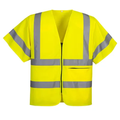 Image de Portwest C372 Gilet demi-manches à fermeture éclair jaune taille L