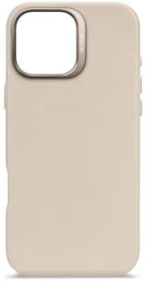 Produktbild von Decoded, iPhone 16 Pro Max Stoßfestes Leder Cover Kompatibel mit MagSafe, Gelbgrau