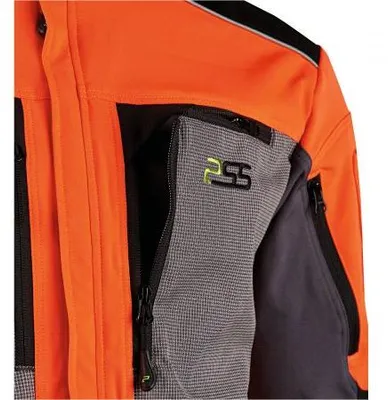 Produktbild von X-treme Vectran Forstjacke Herren (Neonrot/Grau) Größe 3XL