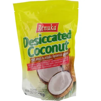 Produktbild von RENUKA Getrocknete Kokosraspeln 250g | fein geraspelte Kokosnuss | Desiccated Coconut
