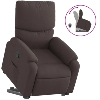 Produktbild von vidaXL Relaxsessel mit Aufstehhilfe Dunkelbraun Stoff