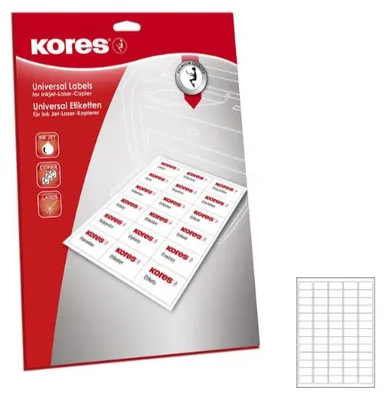 Produktbild von Kores L3821, Weiß, Universal, Rechteck, A4, 100 Blätter, Tintenstrahl