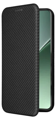 Produktbild von Für Xiaomi 15 Pro Carbon Faser Textur Hybrid Flip Design Schutz Hülle Schwarz