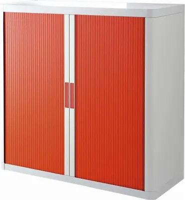 Produktbild von Rollladenschrank easyoffice BxTxH 86x37,5x104cm weiß/rot