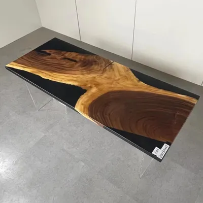 Produktbild von Esstisch Table Epoxidharz Massiv Tische 201x81 cm Flusstisch Echtes Holz Möbel