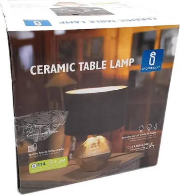 Immagine prodotto di Lampada da tavolo Aigostar Lampada da tavolo moderna paralume in tessuto base in Vetroceramica illuminazione