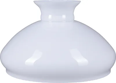 Produktbild von Petroleumglas Lampenglas Ersatzglas weiß glänzend  Ø 282mm Glasschirm