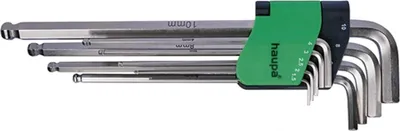 Produktbild von HAUPA Satz Kugelkopf 9-tlg, 1,5-10 mm, extra lang, 1 Stk.