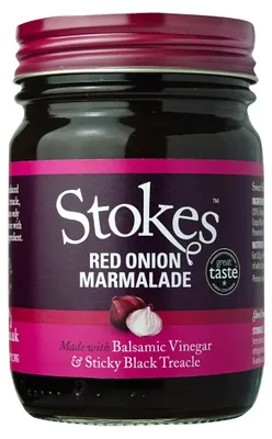 Zdjęcie produktu dla Marmolada z czerwonej cebuli Stokes z octem balsamicznym i syropem buraczanym 265 g