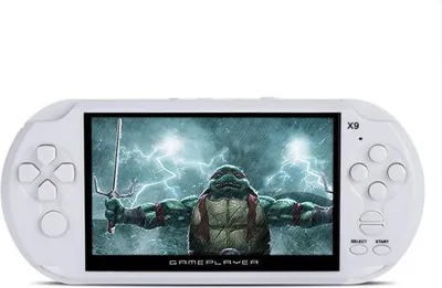 Immagine prodotto di X9 PSP 5,1 pollici Pockrt Console Lettore di giochi portatili, supporto GBA/ARC/NES (bianco)