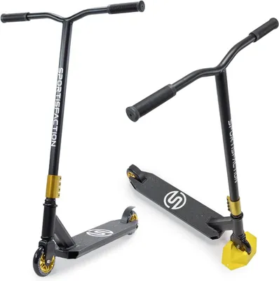 Image de Trottinette freestyle Sportisfaction Gold Roulements ABEC11 Pince quadruple Résistance jusqu'à 100 kg