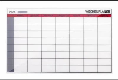 Produktbild von Bi-Office Glas Wochenplaner 78x48cm