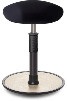 Produktbild von Sitz- Stehhocker Free Regular Triangel Gestrick schwarz schwarz /cremeweiß.